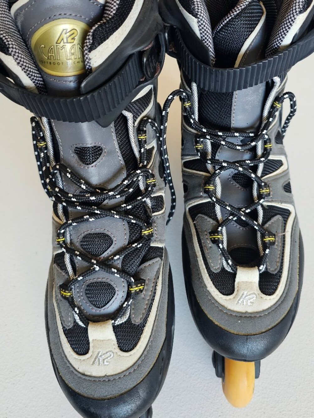 K2 CAMANO-M Carbon Rollerblades Inline Skates Men's 11 44.5 + K2 travel bag